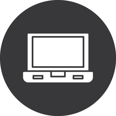 Dizüstü bilgisayar simgesi vektör çizimi