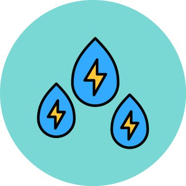 Bir damla suyun vektör illüstrasyonu