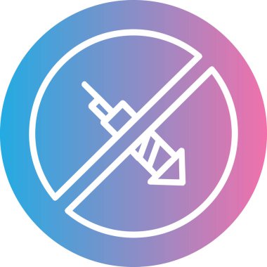 Dumansız ikonun vektör illüstrasyonu