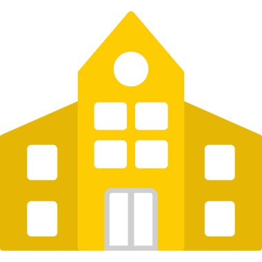 ev düz simgesi, vektör illüstrasyonu