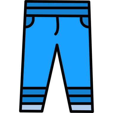 Pantolon ikonu. Web için kısa vektör simgelerinin özet çizimi