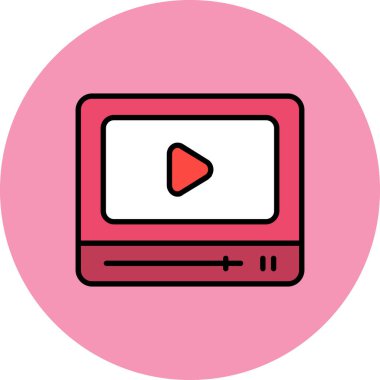 video simgesi vektör illüstrasyonu