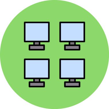 bilgisayar ekranı simgesi, vektör illüstrasyonu