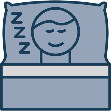 Yatak odası uyku ikonu