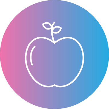 elma ikonu vektör illüstrasyonu