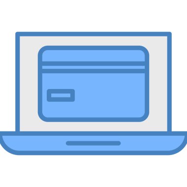 Kredi kartıyla. Basit simge