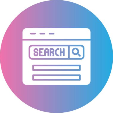 Moda biçimi izole edilmiş arkaplanda tarayıcı arama simgesi