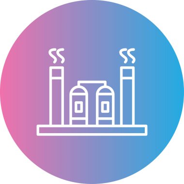 Bir fabrika simgesinin vektör illüstrasyonu