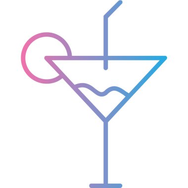 Cocktail 'in Vektör Resimleri, Basit Simge
