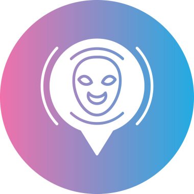 vector illustration of a woman face icon