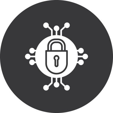 Seo simgesinin vektör illüstrasyonu, güvenlik kavramı.