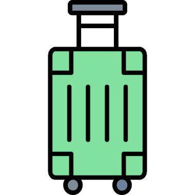 Bir çanta dolusu bagajın vektör çizimi