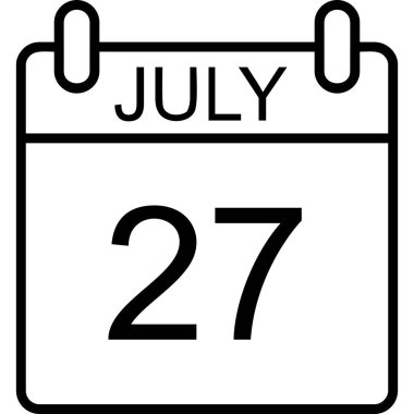 Takvim simgesi tasarımı, vektör illüstrasyonu