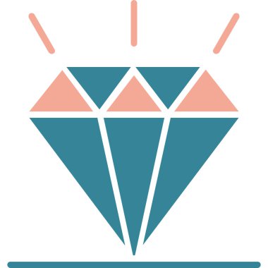 Elmas Düz Vektör Simgesi