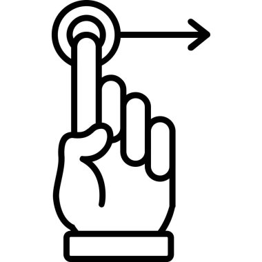 ana hat biçiminde parmak tıklama jesti simgesi