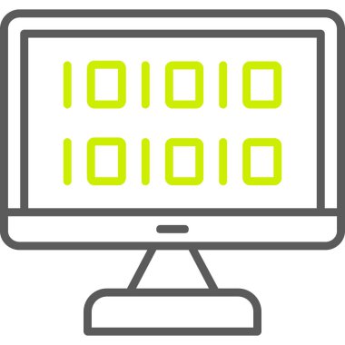 Bilgisayar ekranı. Web simgesi basit illüstrasyon