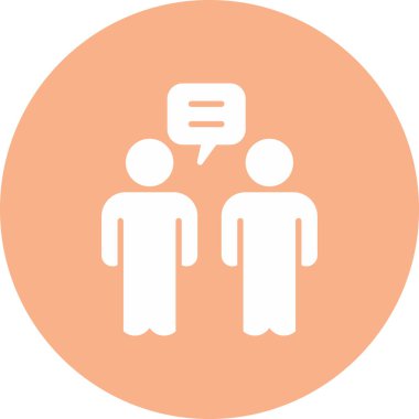 Konuşma yap. Web simgesi basit illüstrasyon