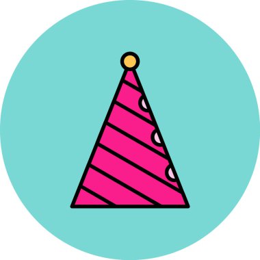 Bir noel ağacı simgesinin vektör illüstrasyonu