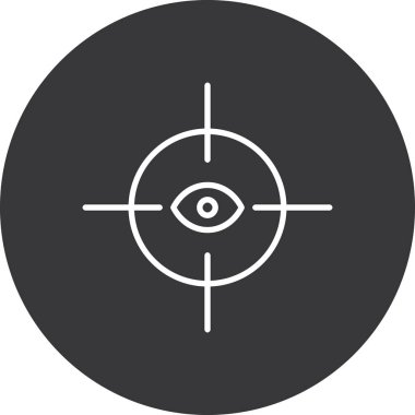 Göz ağ ikonu vektör illüstrasyonu