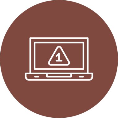 Dizüstü bilgisayar simgesinin vektör çizimi