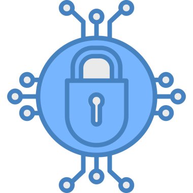 Siber kilit. Basit resimleme