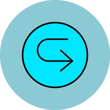 vektör okları düz biçim simgesi