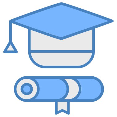 Mezuniyet şapkası Web simgesi basit tasarım