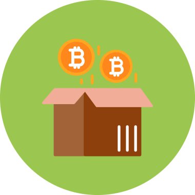 Bitcoin simgesi vektör illüstrasyonu