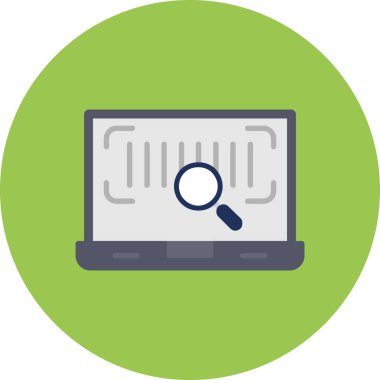 veri analizi düz vektör simgesi