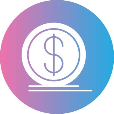 Dolar. Web simgesi basit illüstrasyon