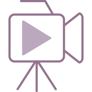 Sinema simgesi, vektör illüstrasyonu basit tasarım