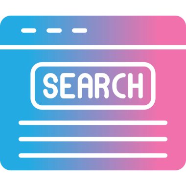 Arama simgesi, vektör illüstrasyonu