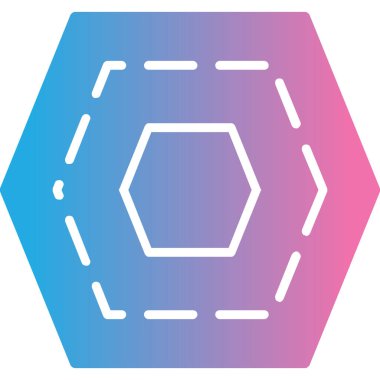 soyut altıgen simgesi, vektör illüstrasyon tasarımı