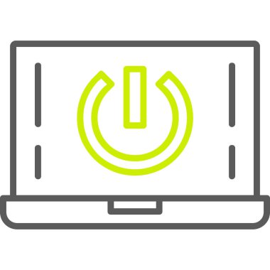 Güç işaretli dizüstü bilgisayar