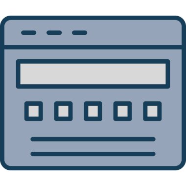 Tarayıcı pencere tarayıcı simgesi ile doldurulmuş dış hat biçimi