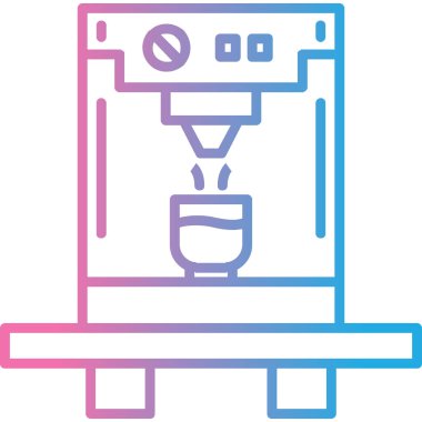 kahve makinesi ikon vektör illüstrasyonu