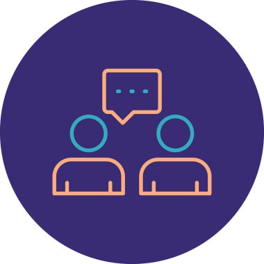 Sohbet simgesinin vektör illüstrasyonu