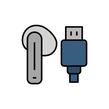 usb kablo simgesi vektör illüstrasyon grafik tasarımı