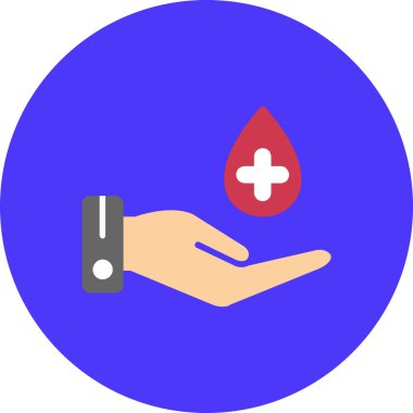 kan damla kutsal kişilerin resmi, vektör çizim