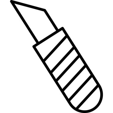 Beyaz arkaplanda izole edilmiş ana hat biçiminde kalem simgesi