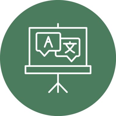 İnternet simgesi, çevrimiçi eğitimin vektör illüstrasyonu