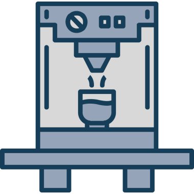 Makine kahve makinesi simgesinin vektör çizimi, kahve makinesi konsepti