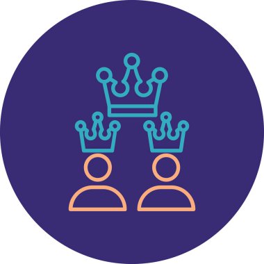 taç vektör simgesi modern basit illüstrasyon