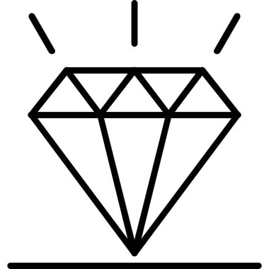 Elmas simgesi vektör illüstrasyonu