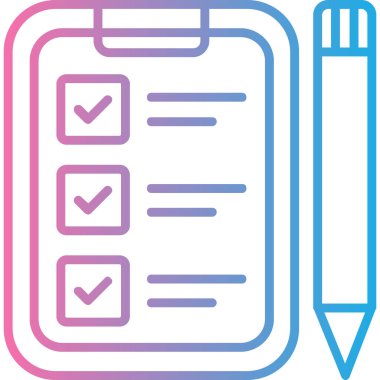 Kontrol listesi simgesi, vektör illüstrasyonu