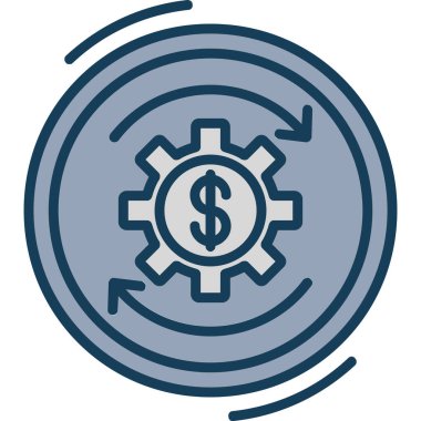 Dolar. Web simgesi basit illüstrasyon