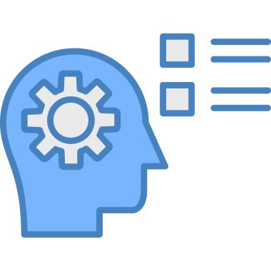 Fikir simgesi vektör illüstrasyonu
