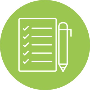 Kontrol listesi simgesinin vektör illüstrasyonu