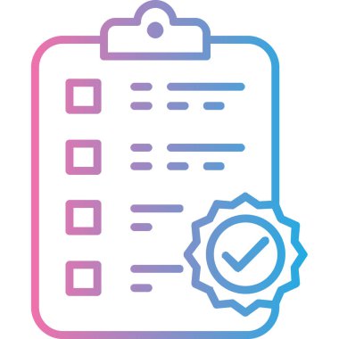 kontrol listesi simgesi, vektör illüstrasyonu