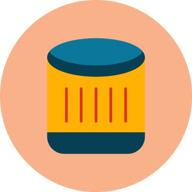 Namlu simgesi, vektör illüstrasyonu